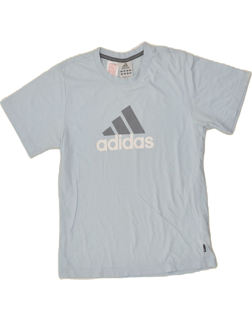 ADIDAS Boys Graphic T-Shirt Top 11-12 Years Blue Cotton | Vintage Adidas | Thrift | Second-Hand Adidas | Used Clothing | Messina Hembry 