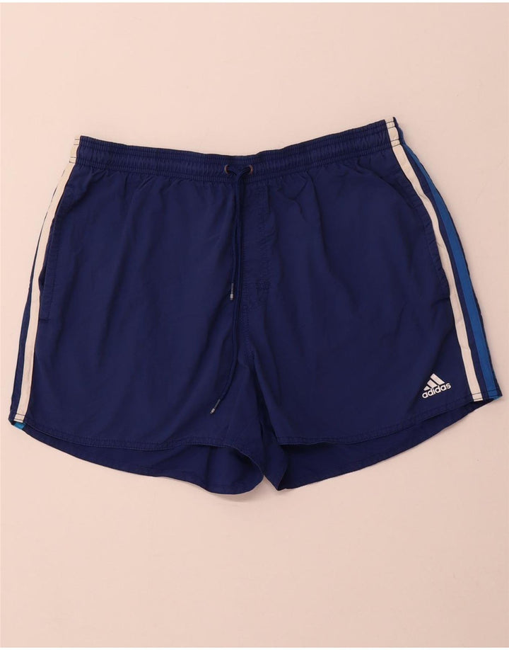ADIDAS Mens Swimming Shorts Large Navy Blue Polyester