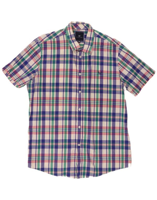 Crew Clothing Mens Short Sleeve Shirt 2XL Multicoloured Check Cotton