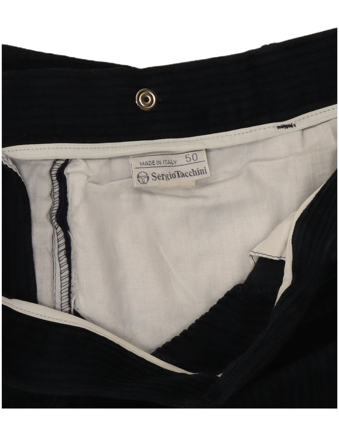 Sergio Tacchini Mens Corduroy Trousers IT 50 Large W32 L32 Navy Blue