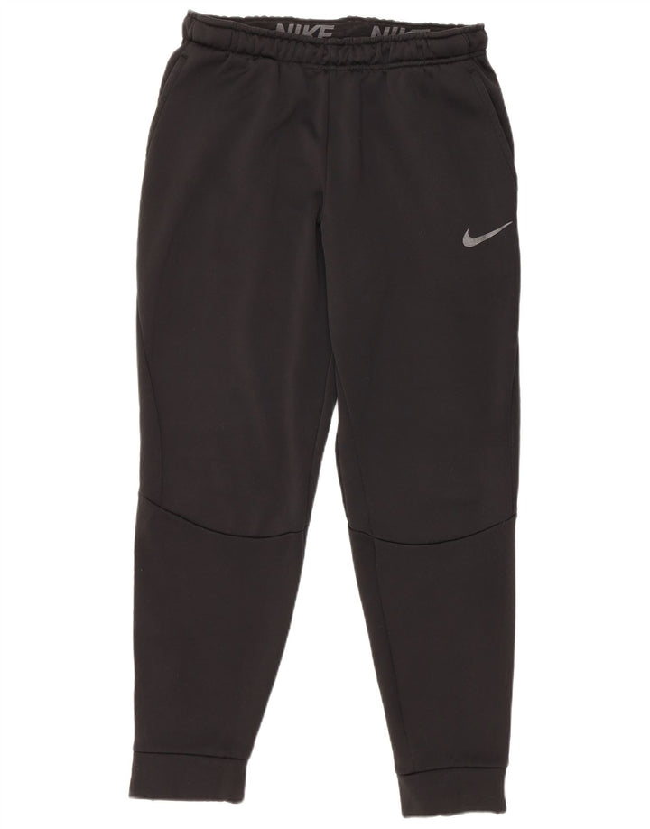 Nike Mens Dri Fit Tracksuit Trousers Joggers Large Black Polyester