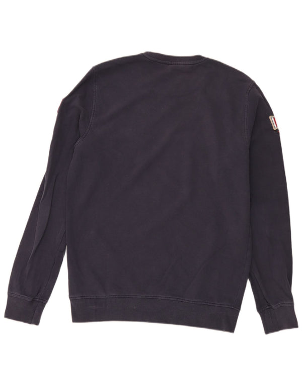 Timberland Mens Graphic Sweatshirt Jumper Medium Navy Blue Cotton