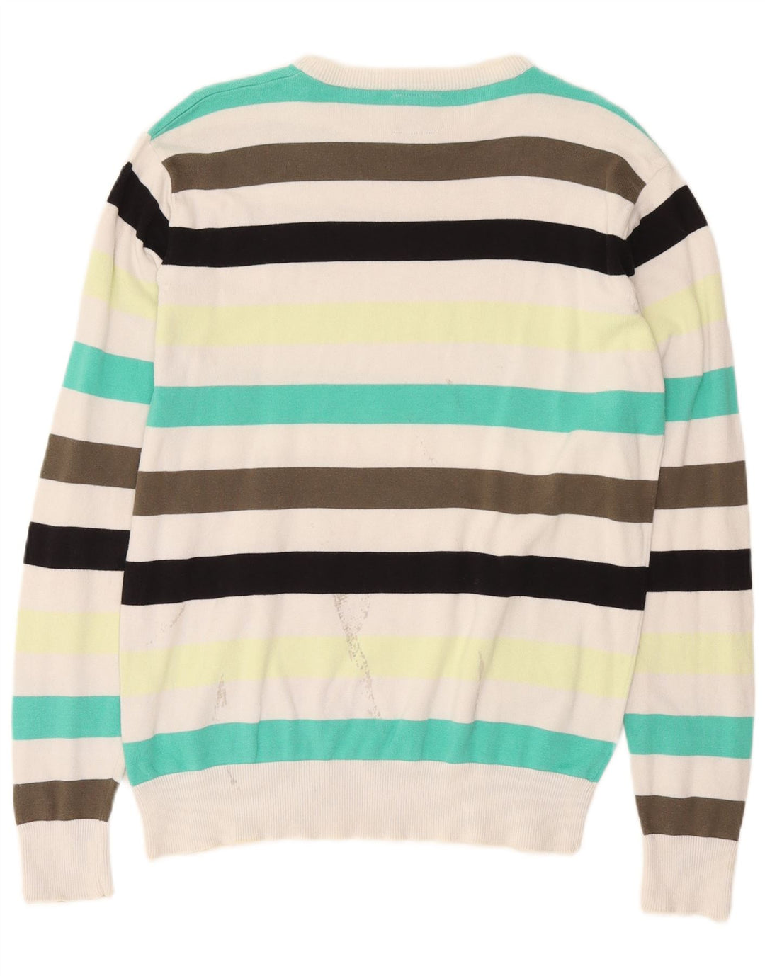 Jack & Jones Mens Crew Neck Jumper Sweater Large Multicoloured Striped
