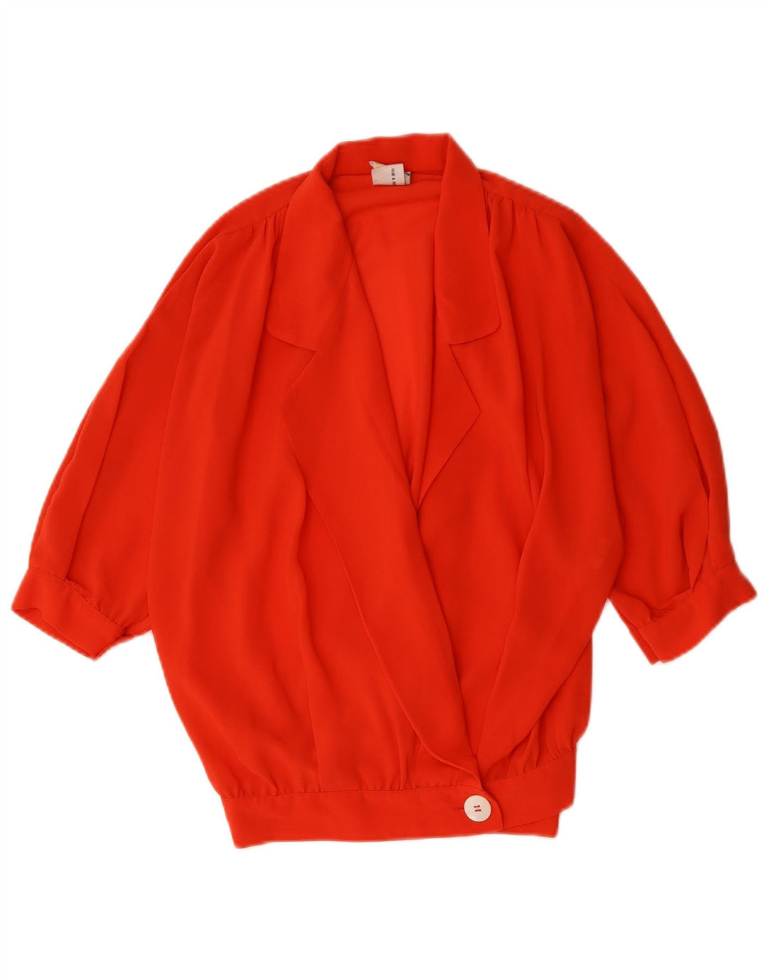 Ferre Womens 3/4 Sleeve Shirt Blouse UK 18 XL Red Polyester