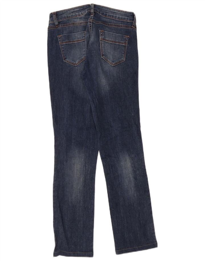 Benetton Womens Regular Fit Straight Jeans W27 L29 Blue Cotton