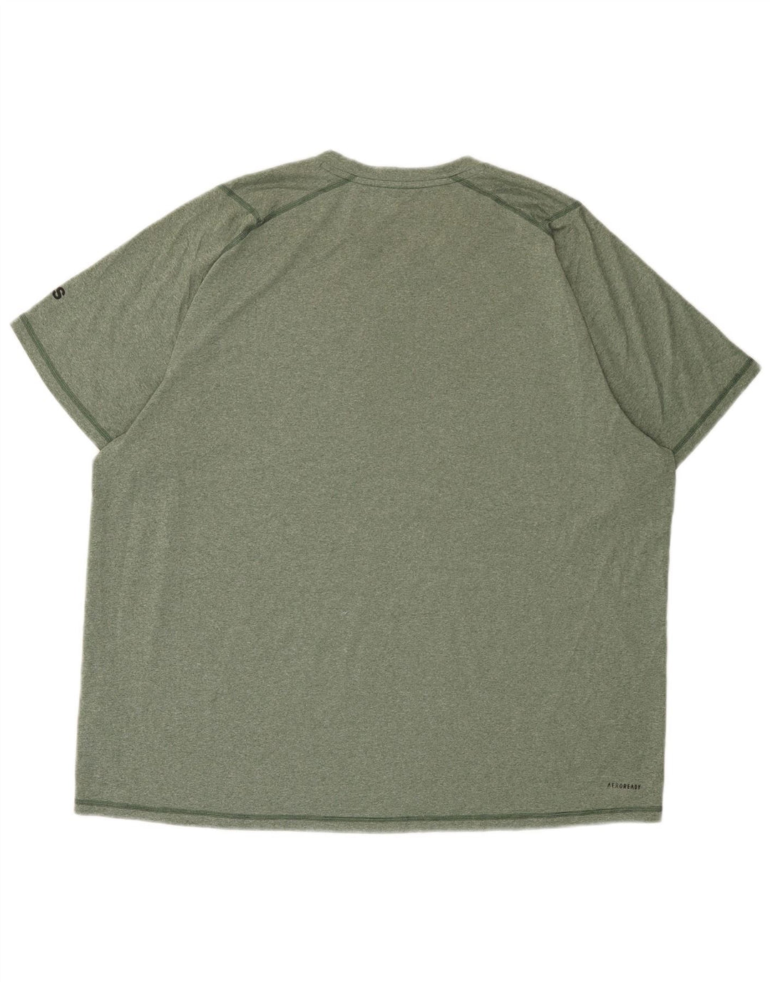 ADIDAS Mens Aeroready T-Shirt Top 2XL Khaki Flecked Polyester