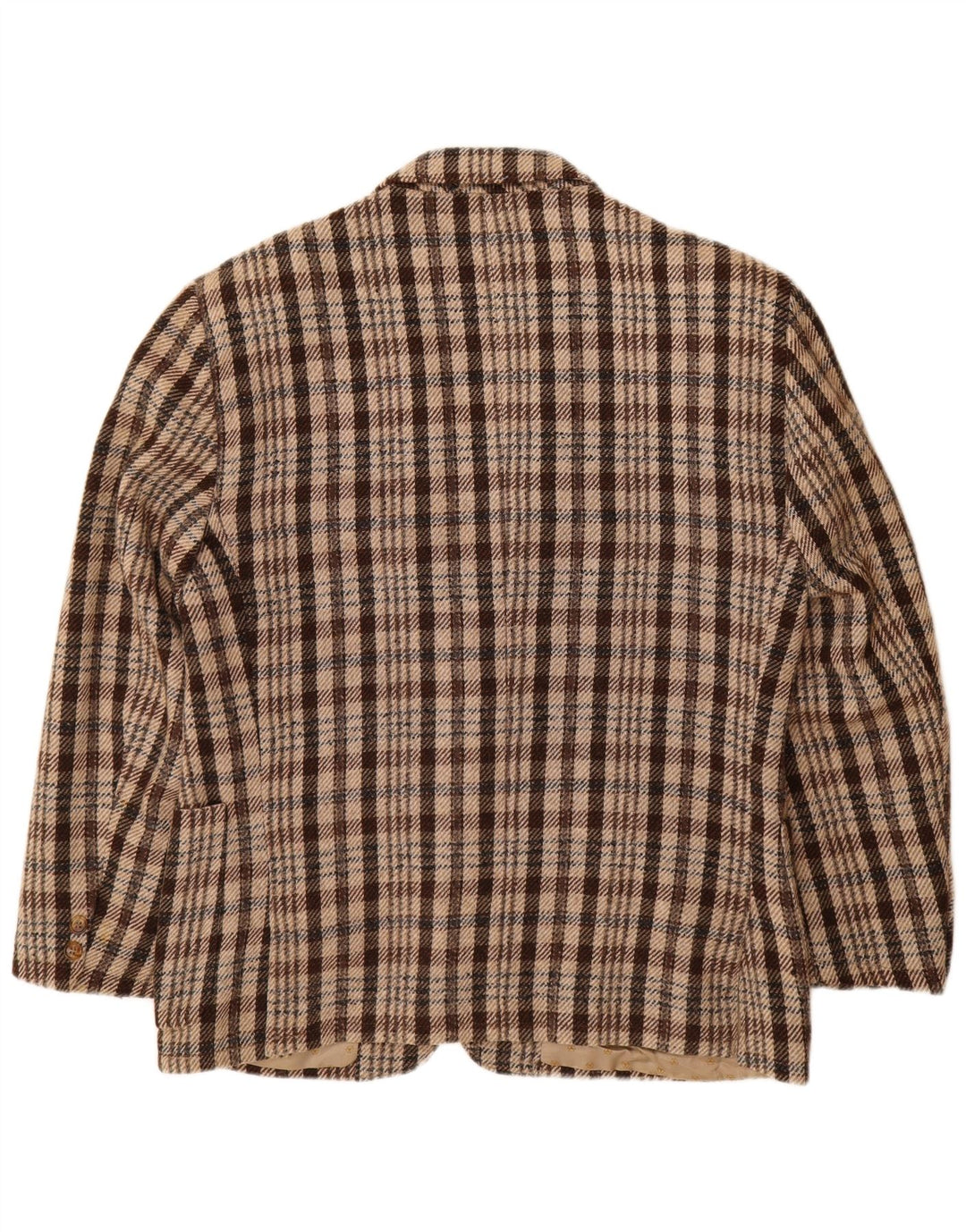 Carrera Mens 2 Button Blazer Jacket UK 38 Medium Brown Check