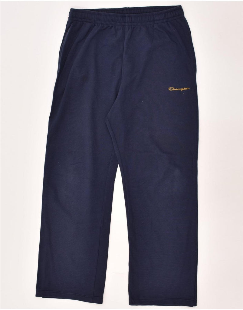 CHAMPION Mens Tracksuit Trousers Large Navy Blue Cotton | Vintage Champion | Thrift | Second-Hand Champion | Used Clothing | Messina Hembry 