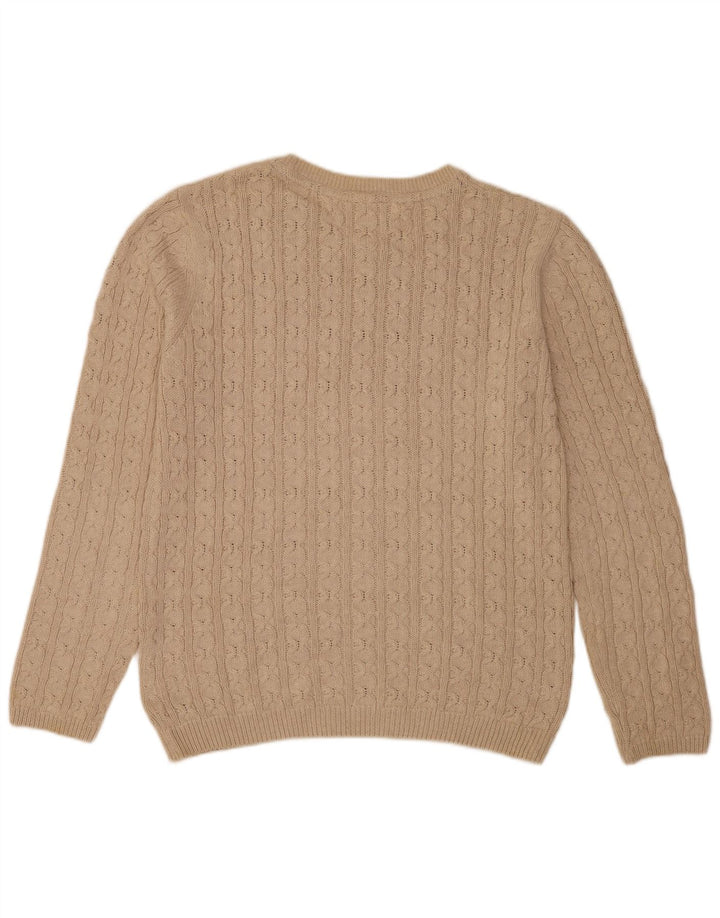 Tommy Hilfiger Mens Crew Neck Jumper Sweater Large Beige Classic