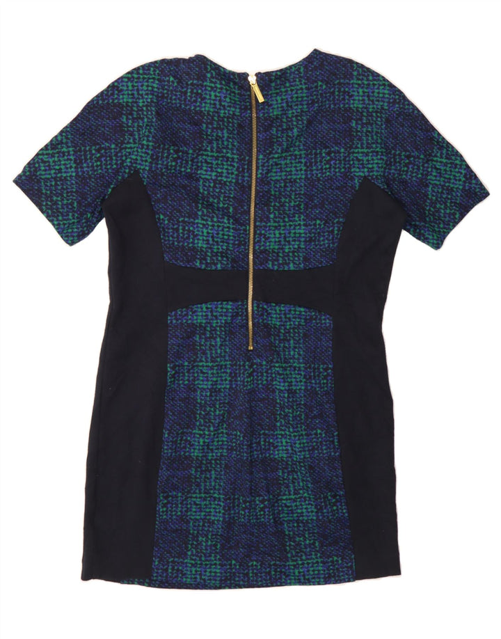 MICHAEL KORS Womens Sheath Dress US 12 Large Blue Check Cotton Vintage Michael Kors and Second-Hand Michael Kors from Messina Hembry 