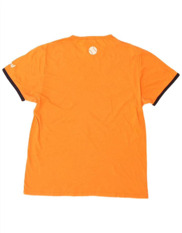 Fred Perry Mens T-Shirt Top Medium Orange Cotton