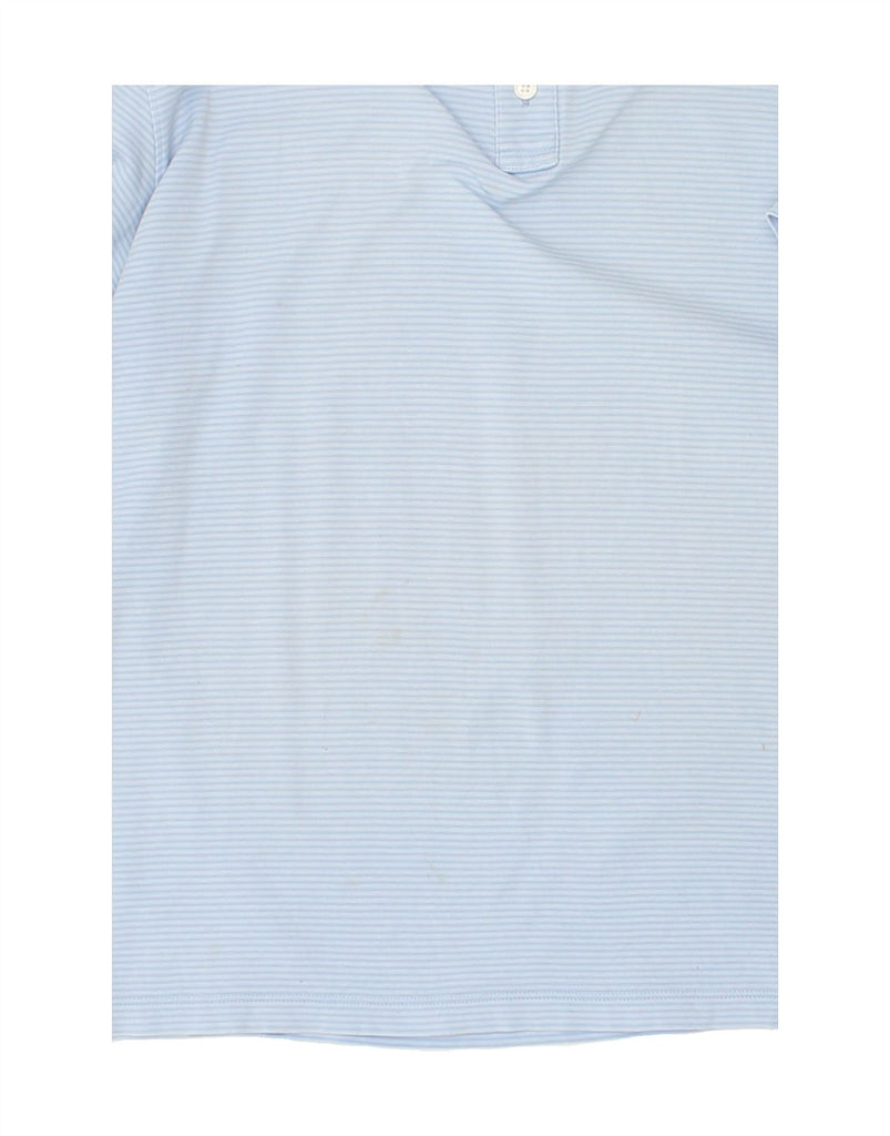 MICHAEL KORS Mens Polo Shirt XL Blue Pinstripe Cotton | Vintage Michael Kors | Thrift | Second-Hand Michael Kors | Used Clothing | Messina Hembry 