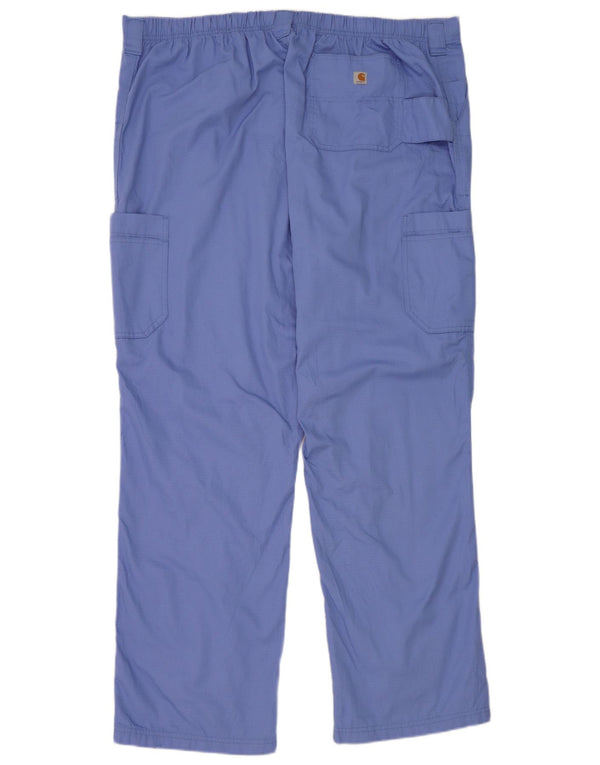 Carhartt Mens Straight Cargo Trousers 2XL W44 L33 Blue Cotton