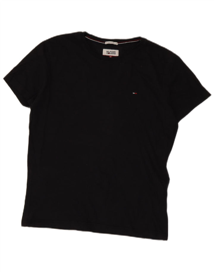 Tommy Hilfiger Mens T-Shirt Top Medium Black Cotton