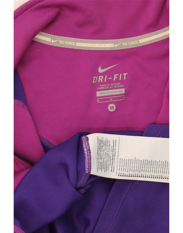 NIKE Womens Pullover Tracksuit Top UK 12 Medium Purple Colourblock Vintage Nike and Second-Hand Nike from Messina Hembry 
