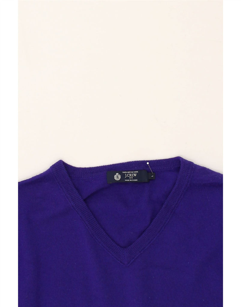 J. CREW Mens V-Neck Jumper Sweater Large Purple Merino Wool | Vintage J. Crew | Thrift | Second-Hand J. Crew | Used Clothing | Messina Hembry 