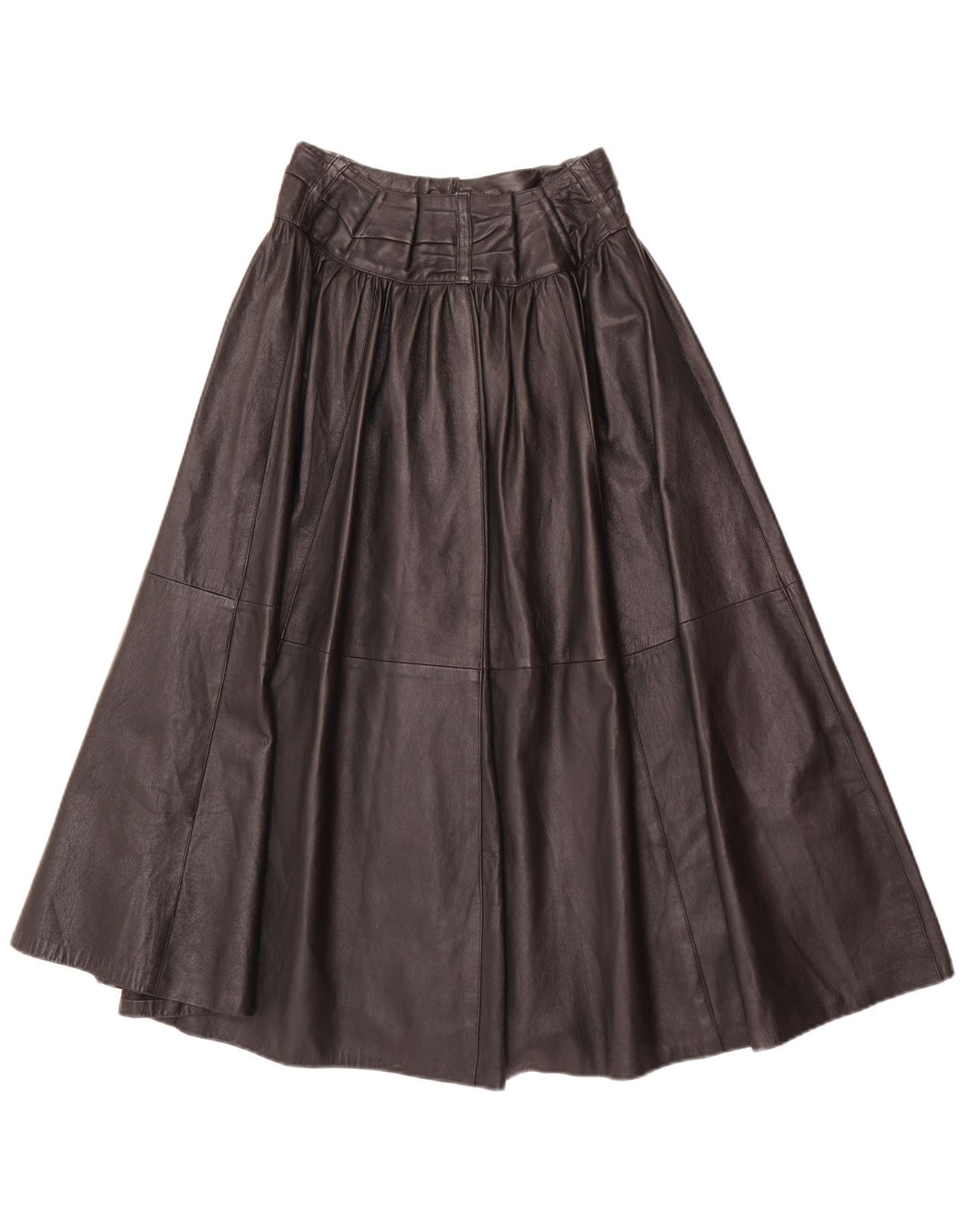 Avedon Womens High Waist Leather Flared Skirt W24 Small Black