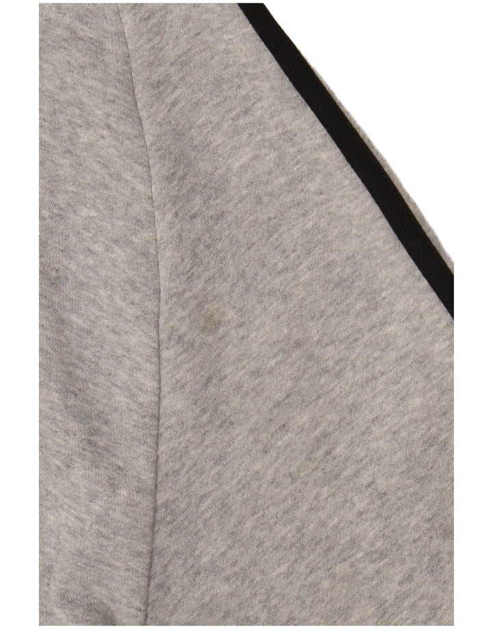 Adidas Mens Hoodie Jumper Small Grey Colourblock Cotton