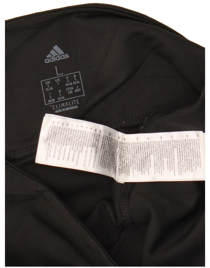 Adidas Womens Climalite Leggings UK 16/18 Large Black Polyester