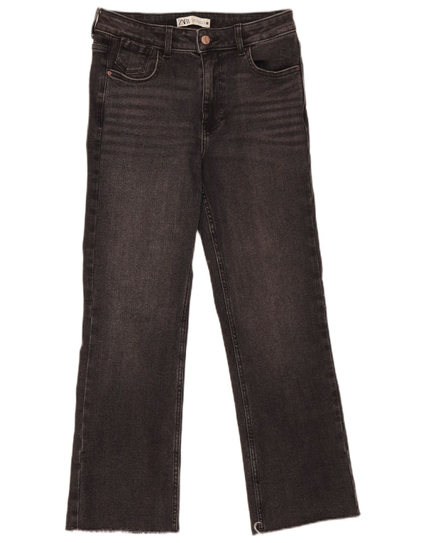 Zara Womens Straight Jeans EU 36 XS W26 L27 Grey Cotton