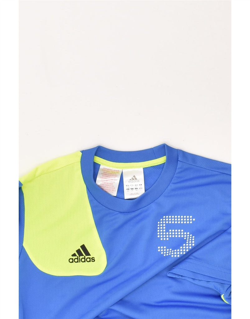 ADIDAS Boys T-Shirt Top 13-14 Years Blue | Vintage Adidas | Thrift | Second-Hand Adidas | Used Clothing | Messina Hembry 