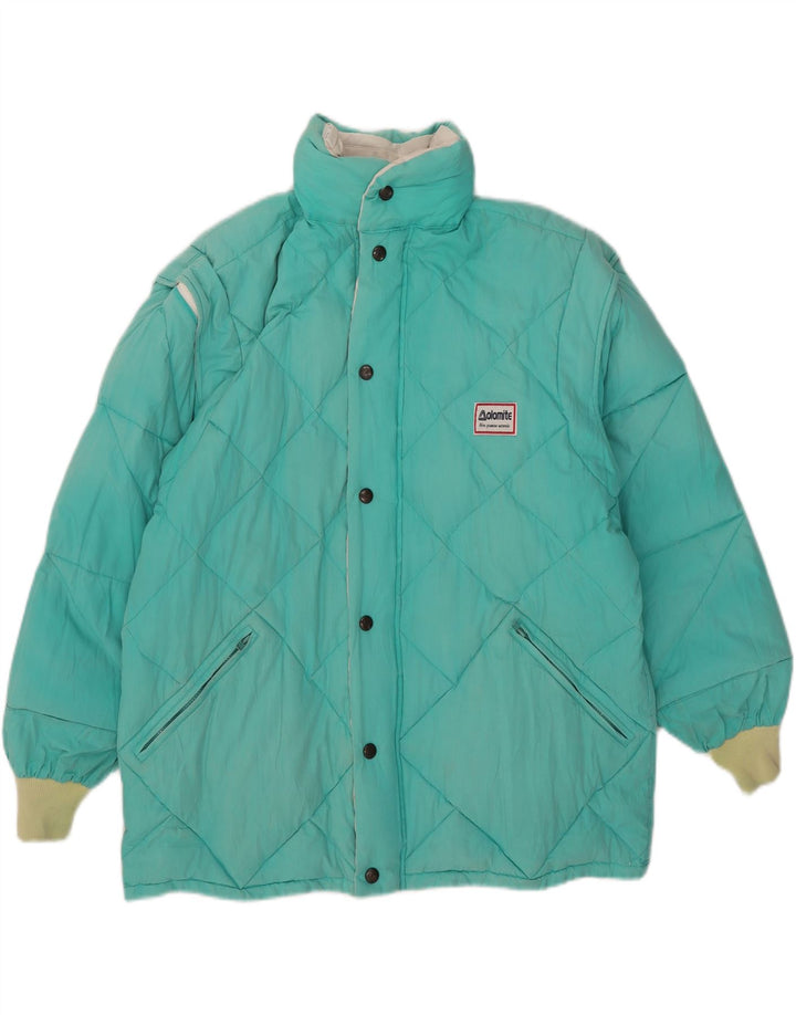 Dolomite Mens Hooded Reversible Padded Jacket UK 36 Small White Polyester