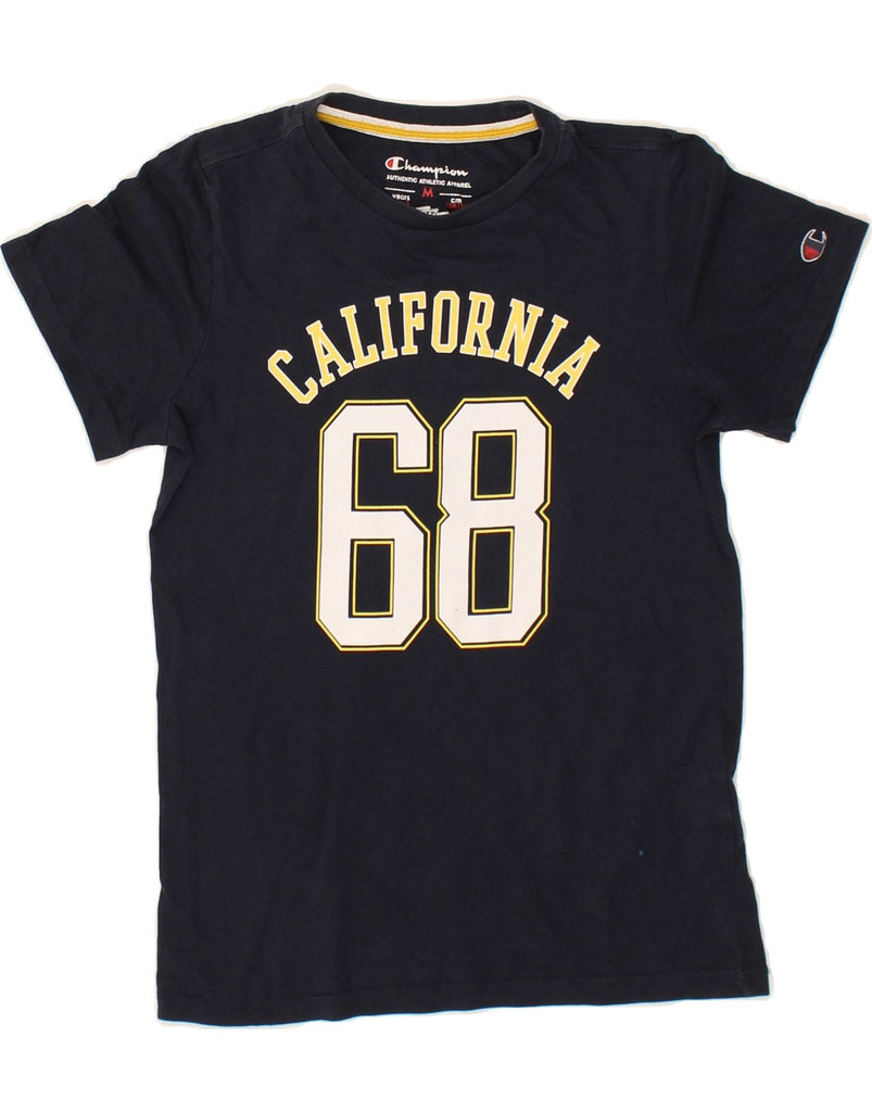 CHAMPION Boys Graphic T-Shirt Top 9-10 Years Medium  Navy Blue Cotton Vintage Champion and Second-Hand Champion from Messina Hembry 