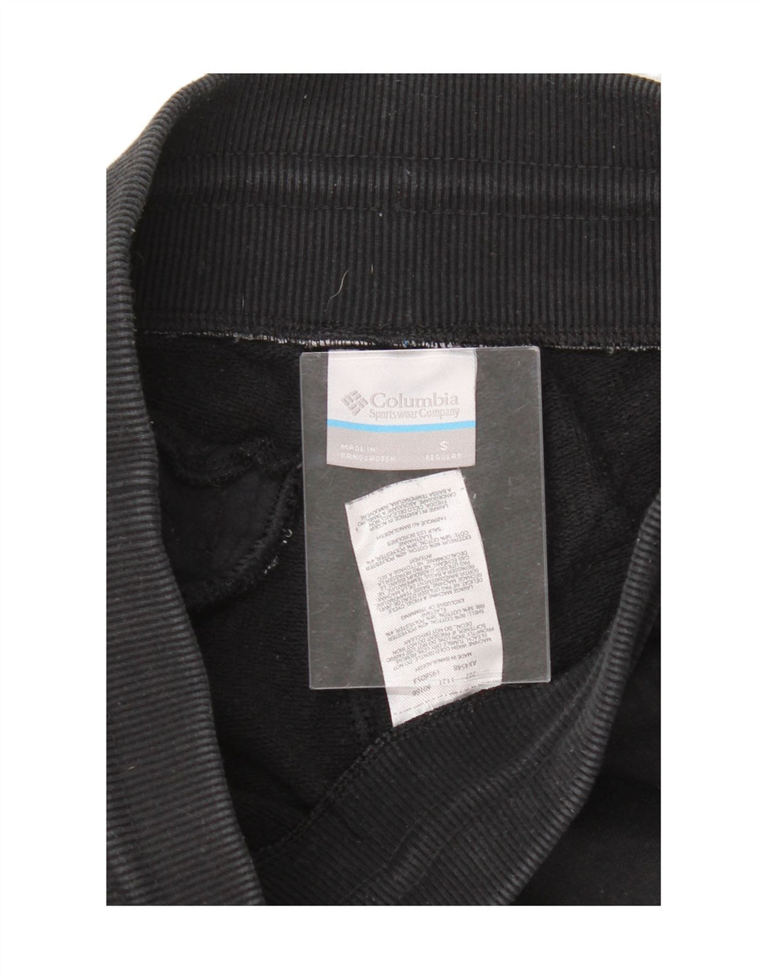 COLUMBIA Mens Tracksuit Trousers Joggers Small Black Cotton Vintage Columbia and Second-Hand Columbia from Messina Hembry 