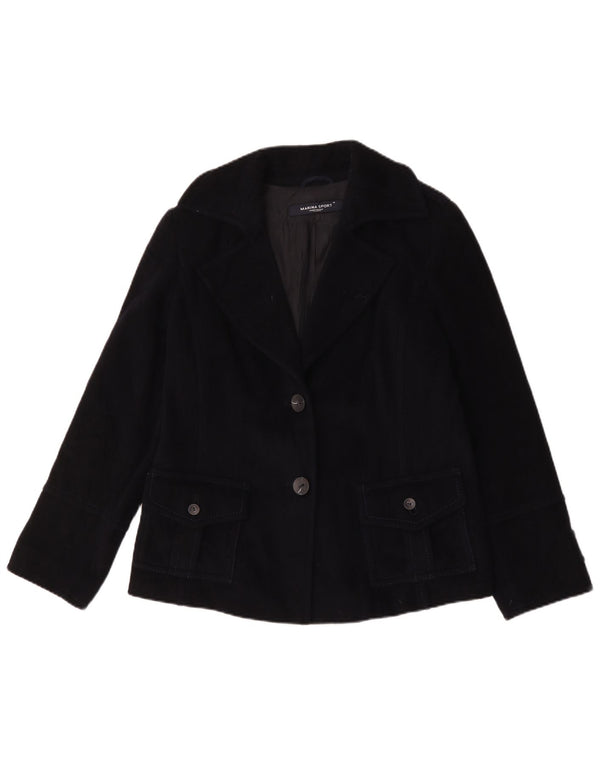 Marina Rinaldi Womens 2 Button Blazer Jacket Size 19 Small Navy Blue