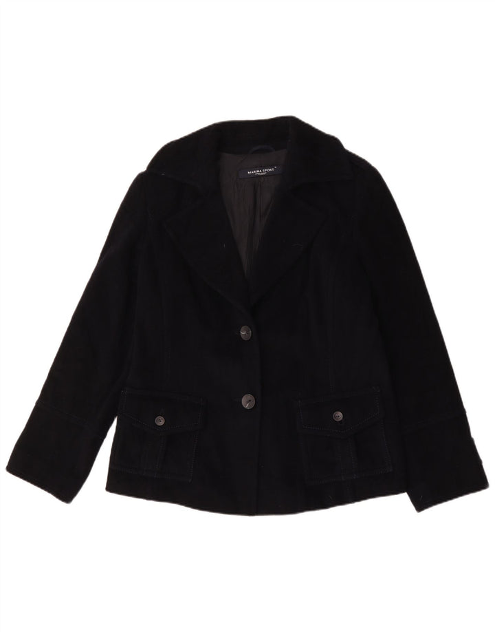 Marina Rinaldi Womens 2 Button Blazer Jacket Size 19 Small Navy Blue