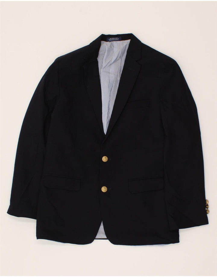IZOD Boys 2 Button Blazer Jacket 15-16 Years Navy Blue Polyester Vintage Izod and Second-Hand Izod from Messina Hembry 