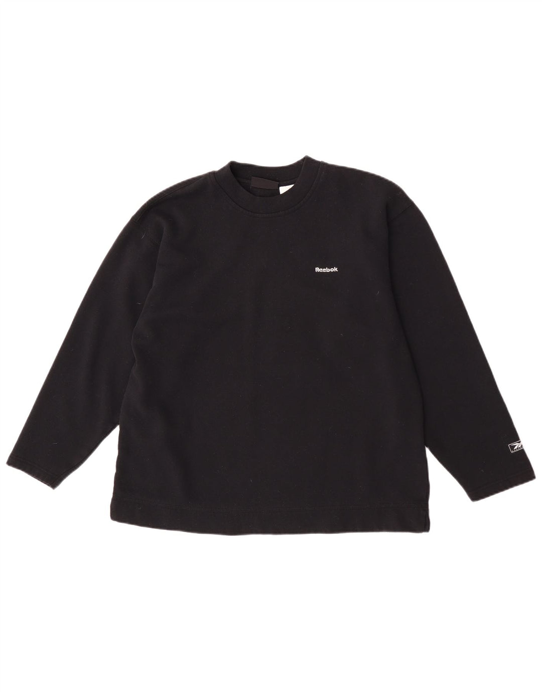 Reebok Womens Sweatshirt Jumper UK 12 Medium Black Polyester