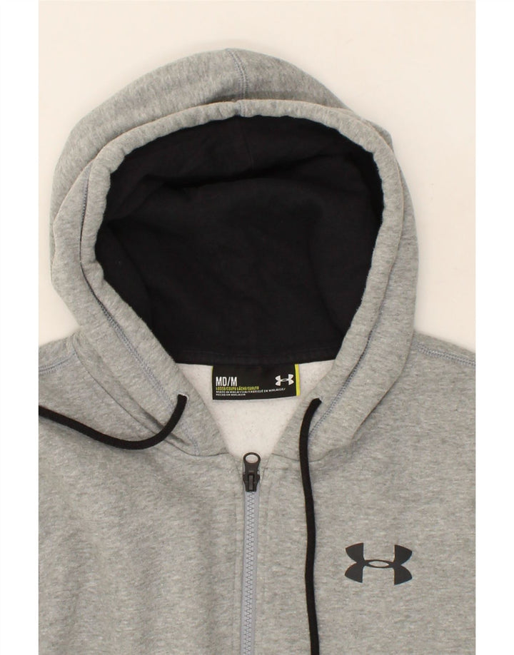 UNDER ARMOUR Mens Zip Hoodie Sweater Medium Grey Cotton Vintage Under Armour and Second-Hand Under Armour from Messina Hembry 
