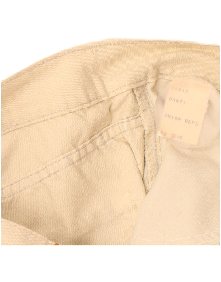 WILD JEANS Mens Tapered Casual Trousers IT 54 2XL W34 L33 Beige Cotton