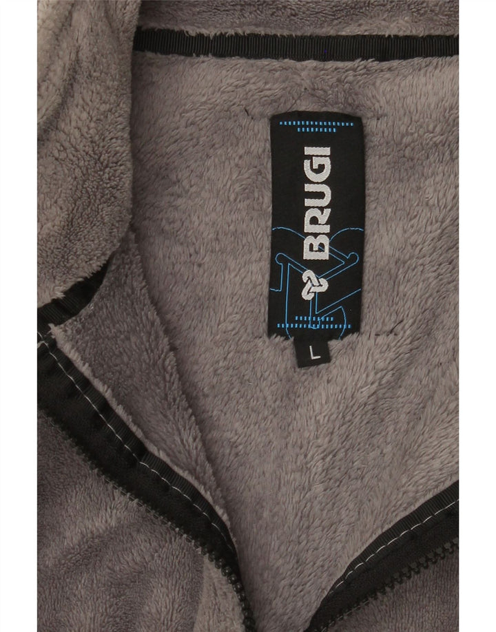 BRUGI Mens Fleece Jacket UK 40 Large Grey