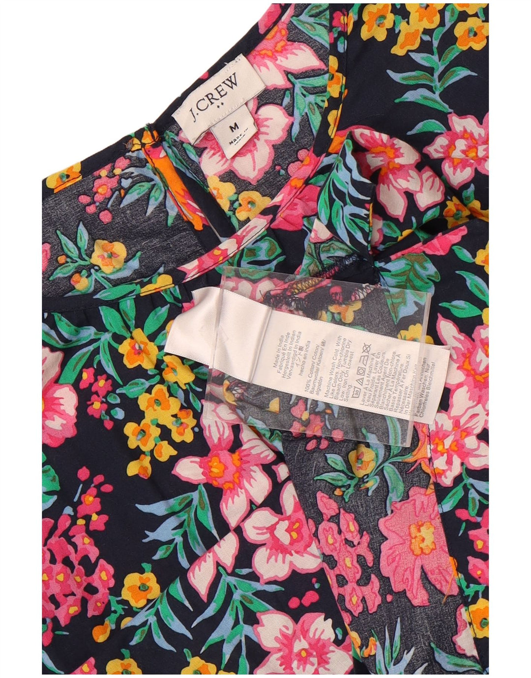J. Crew Womens Batwing Blouse Top UK 14 Medium Multicoloured Floral Cotton
