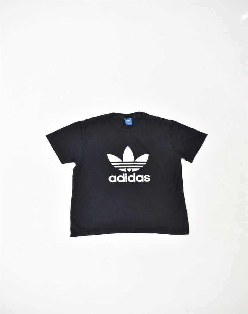 ADIDAS Mens Graphic T-Shirt Top Medium Black Cotton | Vintage | Thrift | Second-Hand | Used Clothing | Messina Hembry 