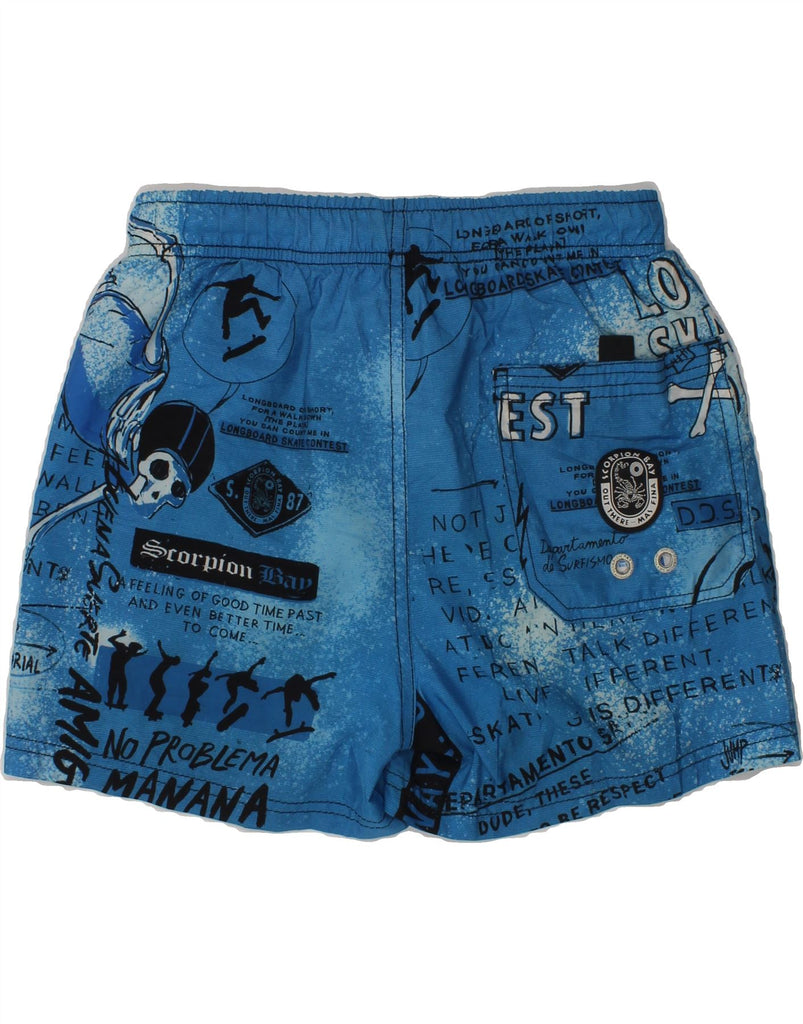 SCORPION BAY Boys Graphic Sport Shorts 13-14 Years XL Blue Polyester | Vintage Scorpion Bay | Thrift | Second-Hand Scorpion Bay | Used Clothing | Messina Hembry 