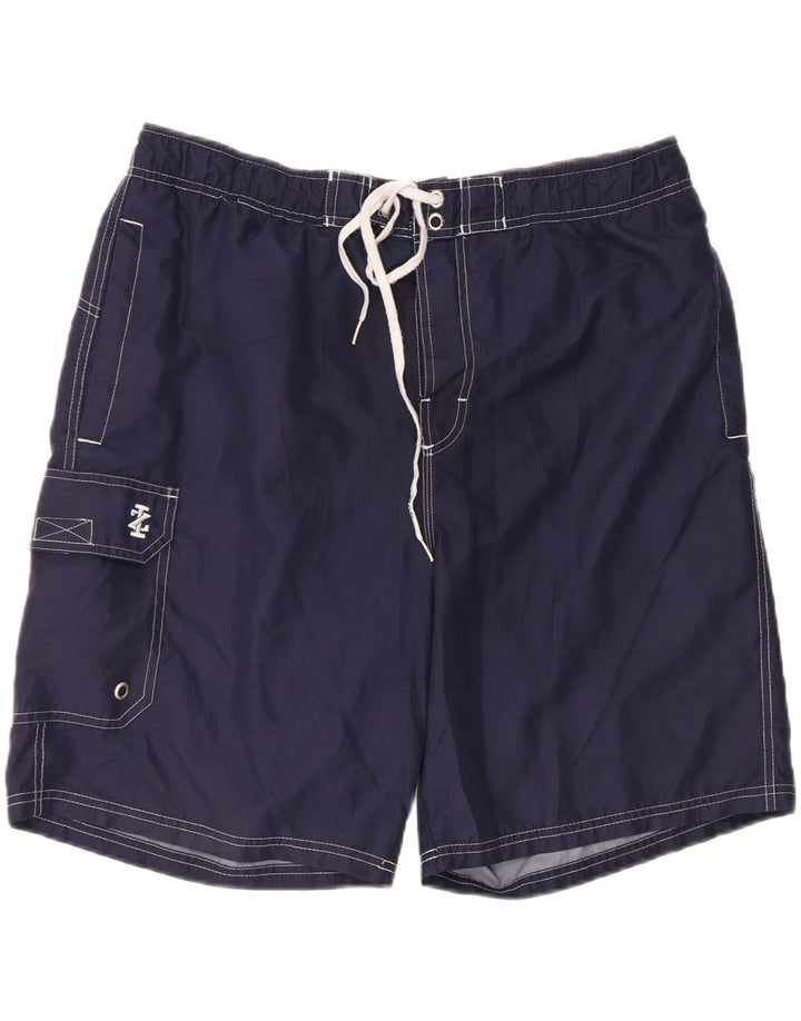 IZOD Mens Swimming Shorts XL  Navy Blue Polyester Vintage Izod and Second-Hand Izod from Messina Hembry 
