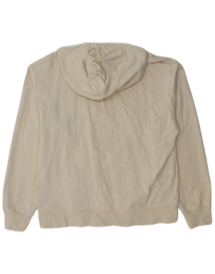 CALVIN KLEIN JEANS Mens Hoodie Jumper Large Beige Cotton