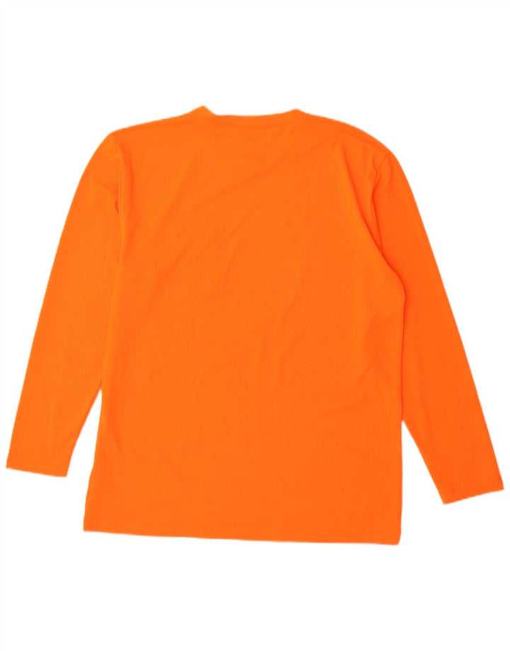 Dickies Mens Top Long Sleeve Large Orange Polyester