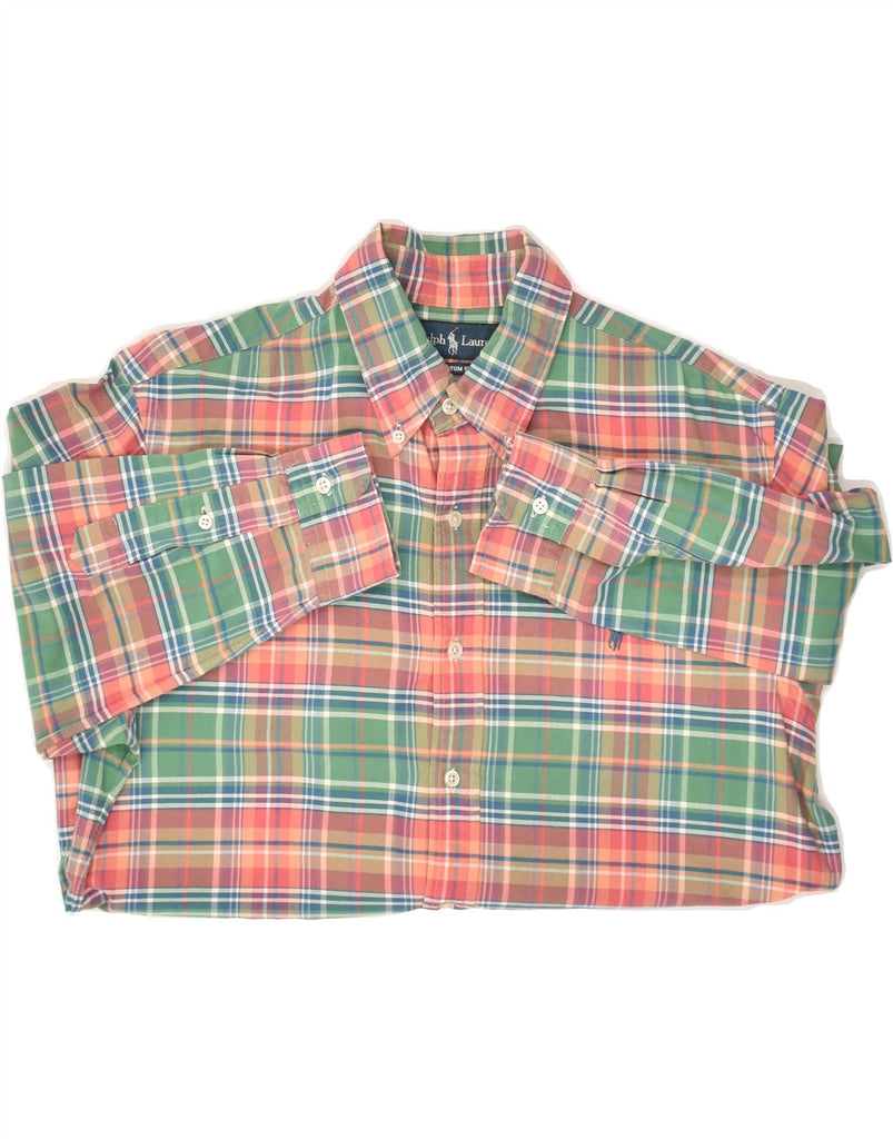 RALPH LAUREN Mens Shirt Medium Green Check Cotton | Vintage Ralph Lauren | Thrift | Second-Hand Ralph Lauren | Used Clothing | Messina Hembry 