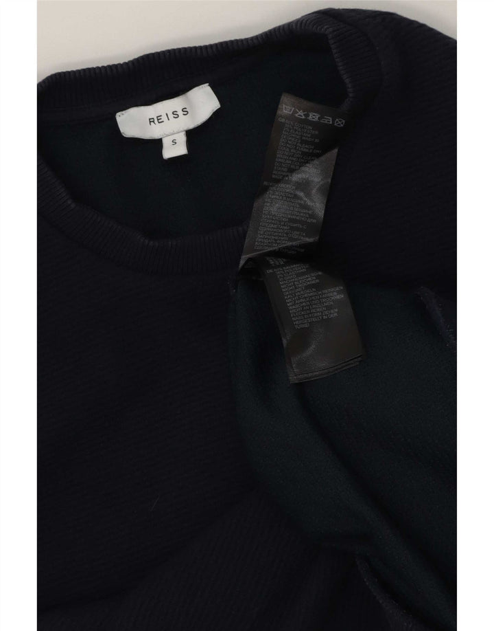 Reiss Mens Sweatshirt Jumper Small Navy Blue Cotton