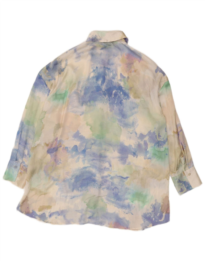 ZARA Womens Oversized Shirt Dress UK 6 XS Multicoloured Tie Dye Polyester