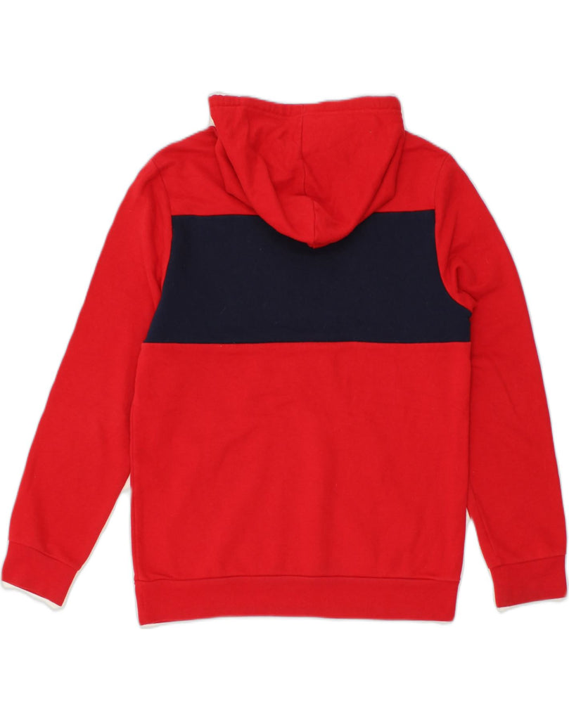 FILA Mens Graphic Hoodie Jumper Small Red Cotton | Vintage Fila | Thrift | Second-Hand Fila | Used Clothing | Messina Hembry 