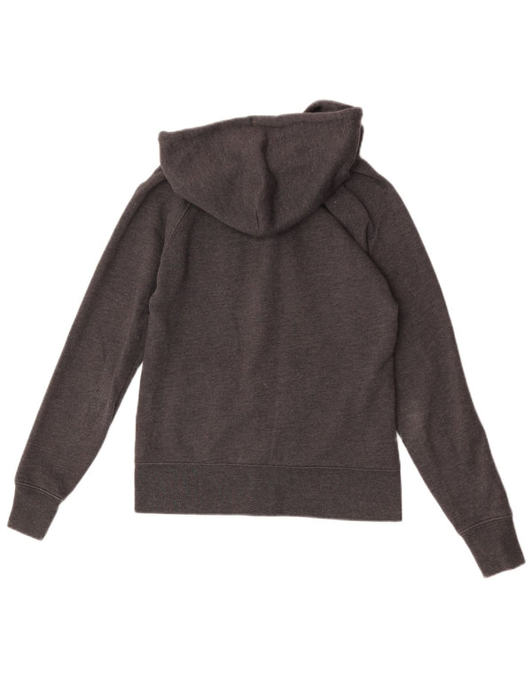 Gap Womens Graphic Zip Hoodie Sweater UK 6 XS Grey Cotton
