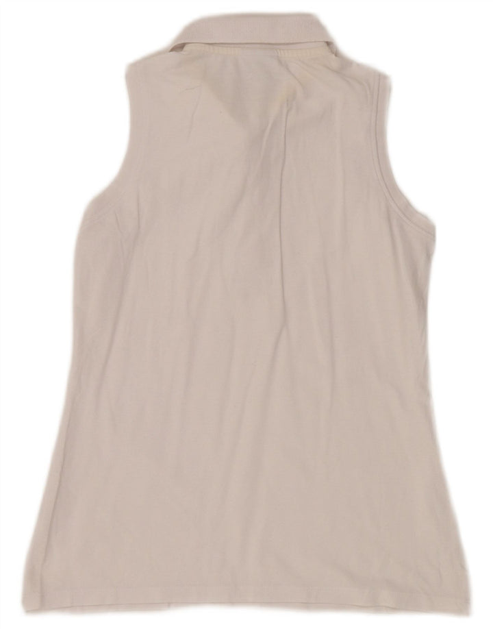 Diadora Womens Sleeveless Polo Shirt Small White