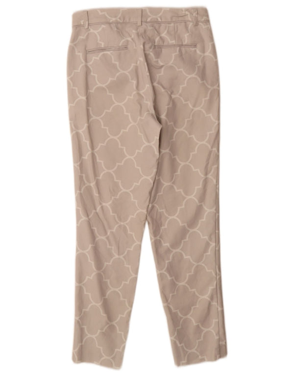 MINT VELVET Womens Slim Chino Trousers UK 8 Small W26 L27 Grey Geometric