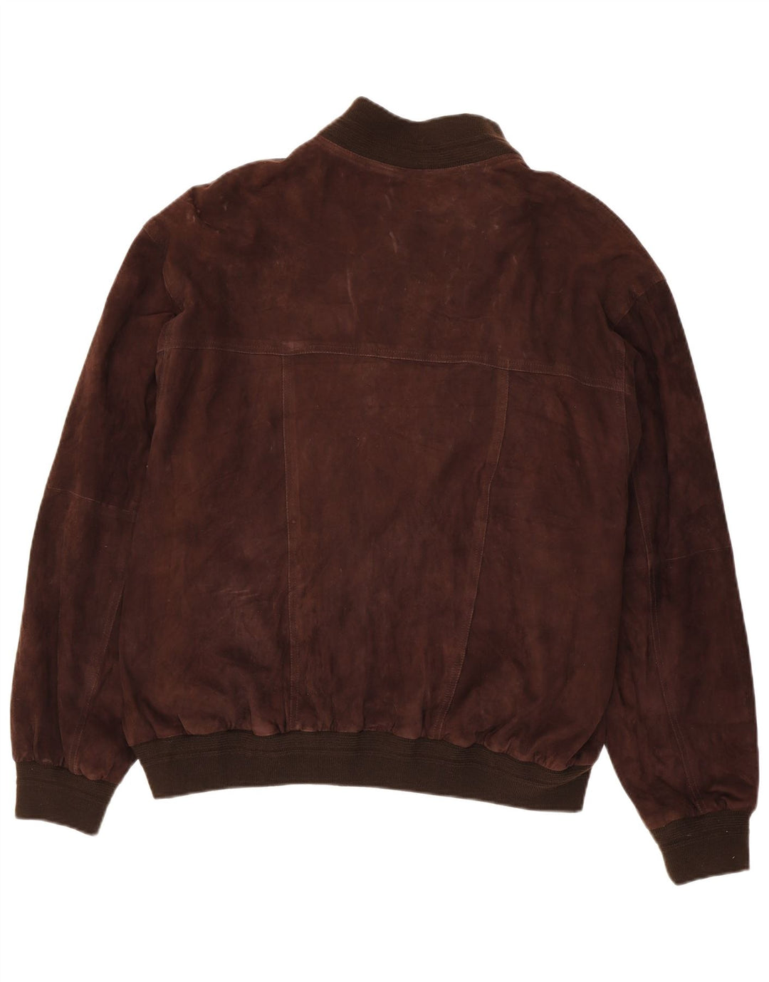 Vintage Mens Suede Bomber Jacket IT 58 4XL Brown Leather