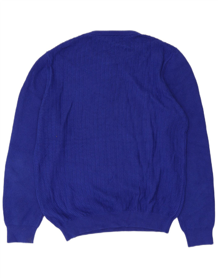 Reiss Mens Crew Neck Jumper Sweater Large Blue Cotton